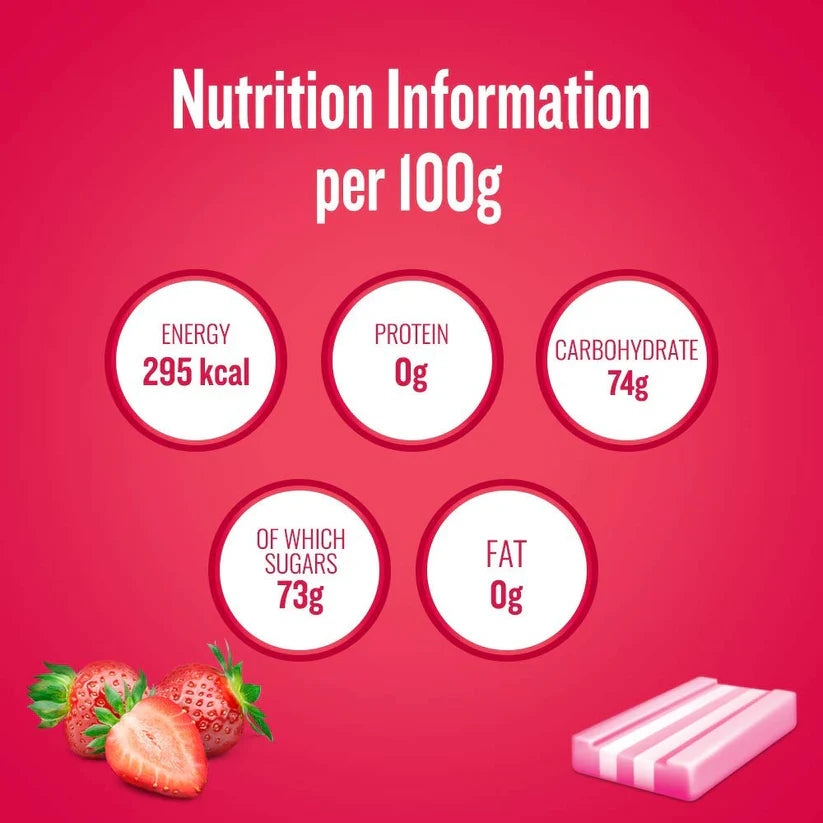 BOOMER Strawberry Flavour Chewing Gum 10 pieces